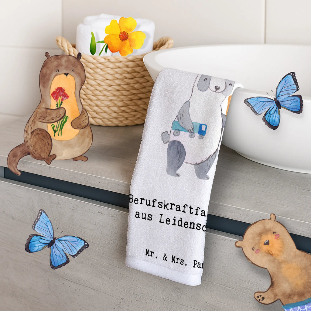 Ręcznik dla gości kierowczyni pasja Zawód, Wykształcenie, Jubileusz, Pożegnanie, Emerytura, Kolega, Koleżanka, Prezent, Dawać, Pracownik, Współpracownik, Firma, Dziękuję, Dziękuję bardzo