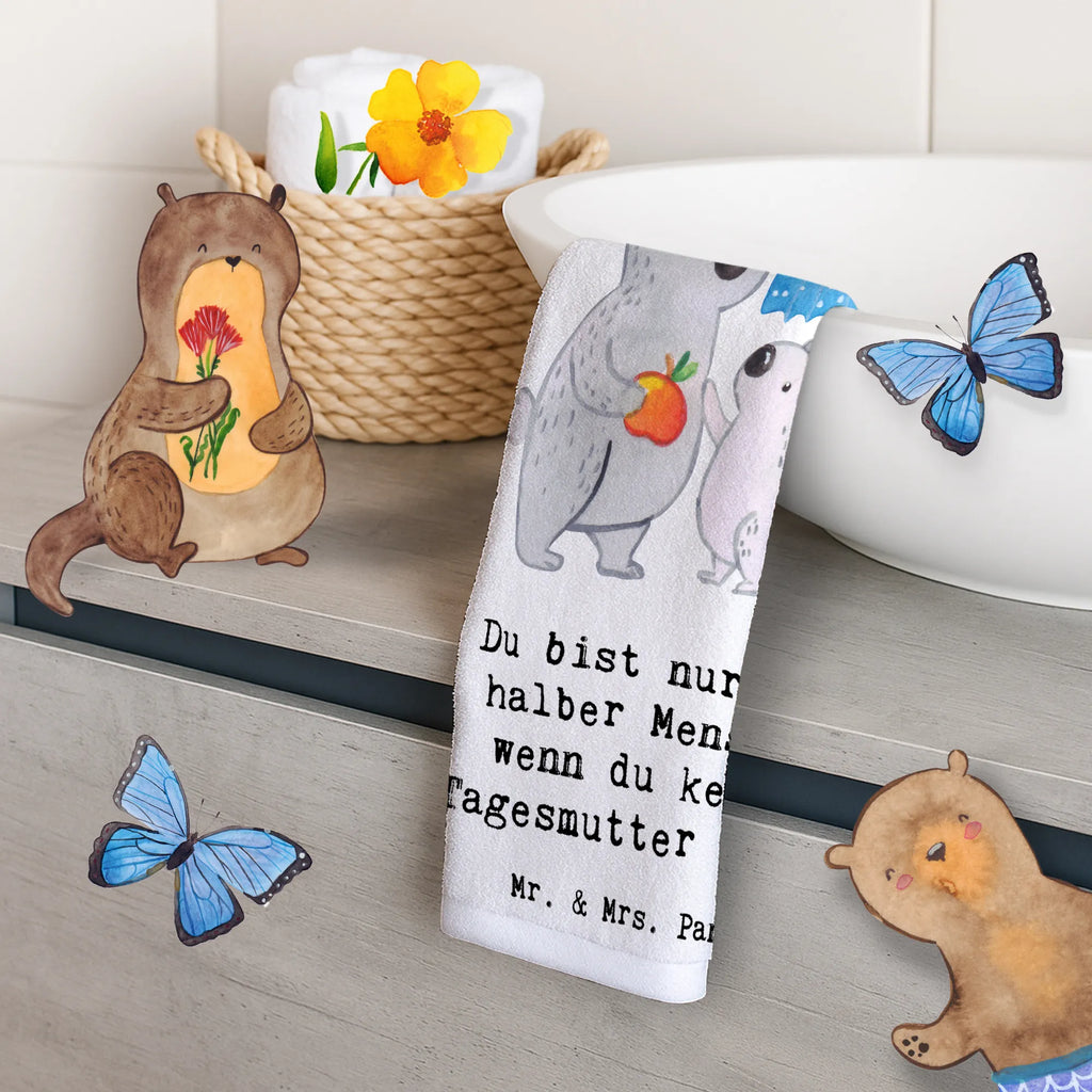 Guest towel childminder Heart Guest towel, 50 x 30, towel, hand towels, guest towels, gift, gift idea, best, farewell gift, passing exam, anniversary, retirement, promotion, job start, sayings, funny, profession