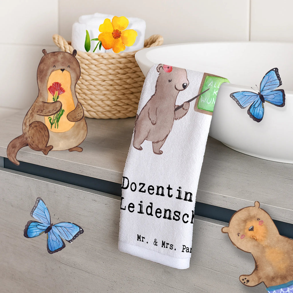 Guest towel female lecturer Passion 50 x 30, hand towels, guest towels, Guest towel, towel, gift, gift idea, best, farewell gift, passing exam, anniversary, retirement, promotion, job start, sayings, funny, profession