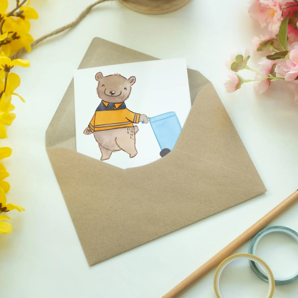 Greetings card Waste collector Heart weihnachtskarten, abiturkarte, Grußkarten, kommunionskarte, firmungskarte, jubiläumskarte, vatertagskarte, einladungskarten, spruchkarte, Glückwunschkarte, dankeskarten, Klappkarte, glückwunschkarten, neujahrskarte, Grußkarte, osterkarte, babykarte, osterkarten, genesungskarte, Beileidskarte, hochzeitskarten, valentinstagskarte, Motivkarte, Geschenk, Schenken, Jubiläum, Danke, Dankeschön, Beruf, Ausbildung, Abschied, Rente, Kollege, Kollegin, Arbeitskollege, Mitarbeiter, Firma, Müllentsorger, Fachkraft Kreislauf- und Abfallwirtschaft, Müllfahrer, Müllwerker, Kehrichtmann, Müllmann