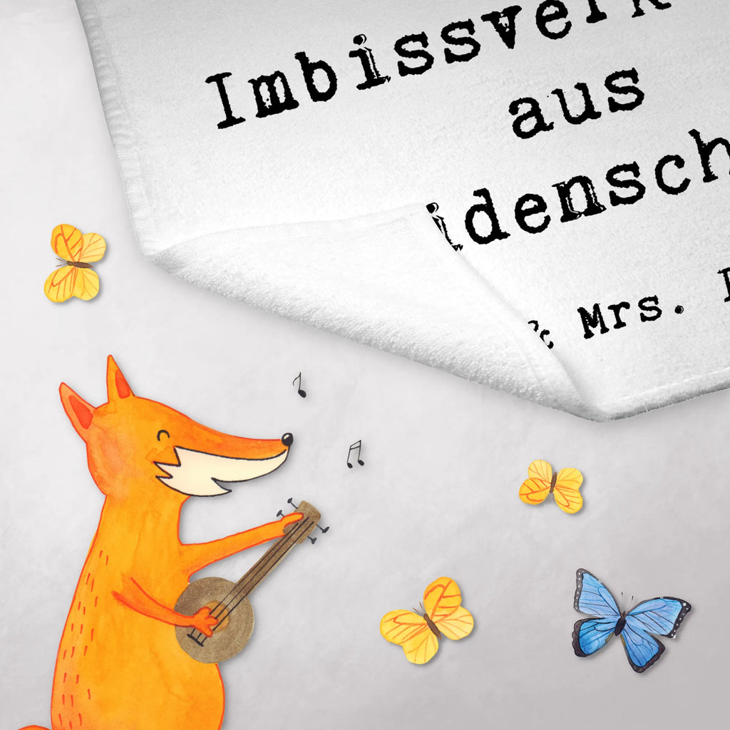 Ręcznik dla gości sprzedawca przekąsek pasja Zawód, Wykształcenie, Jubileusz, Pożegnanie, Emerytura, Kolega, Koleżanka, Prezent, Dawać, Pracownik, Współpracownik, Firma, Dziękuję, Dziękuję bardzo