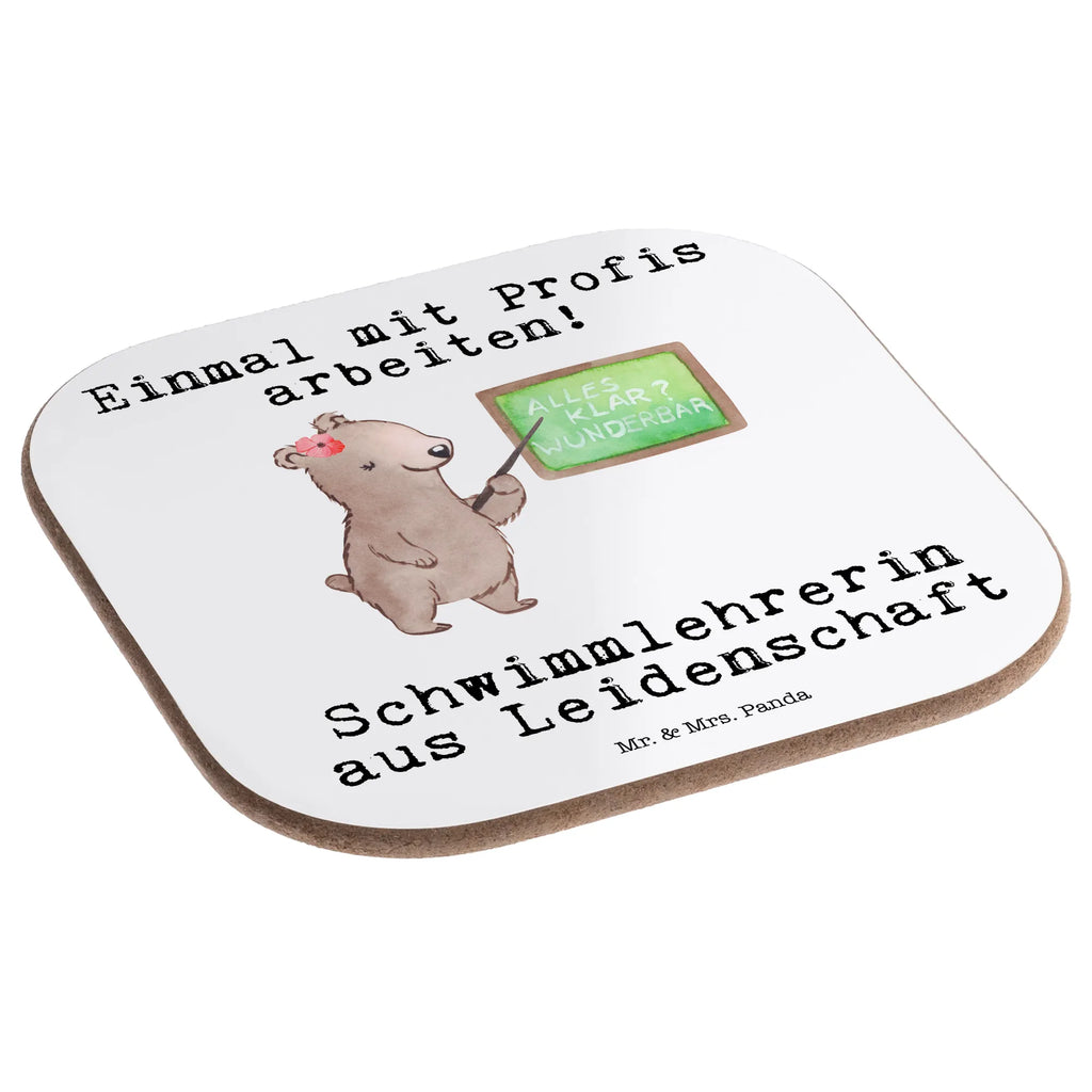 Square coaster swimming instructor Passion Coasters, presents, party, gifts, gift, breakfast, glass coasters, gift idea, best, farewell gift, passing exam, anniversary, retirement, promotion, job start, sayings, funny, profession