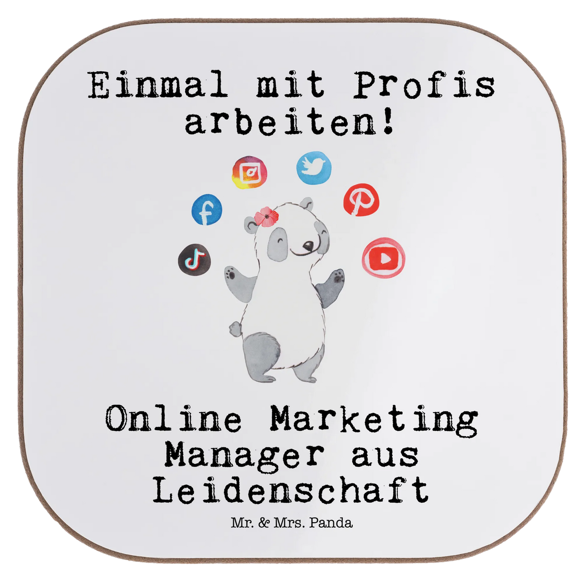 Square coaster Online Marketing Manager Passion gifts, gift, breakfast, Coasters, party, presents, glass coasters, gift idea, best, farewell gift, passing exam, anniversary, retirement, promotion, job start, sayings, funny, profession