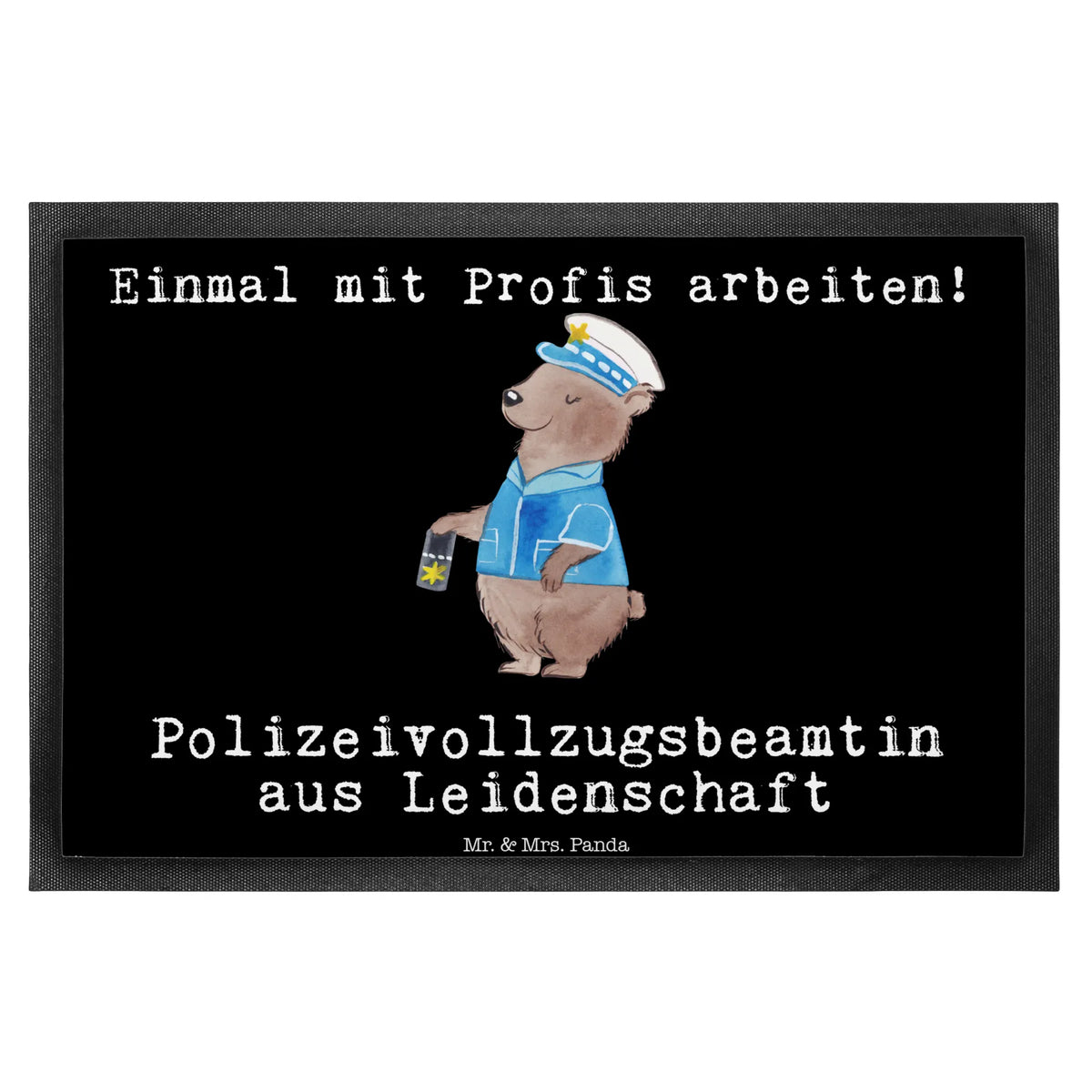 Doormat female police officer Passion gift, gift idea, best, farewell gift, passing exam, anniversary, retirement, promotion, job start, sayings, funny, profession