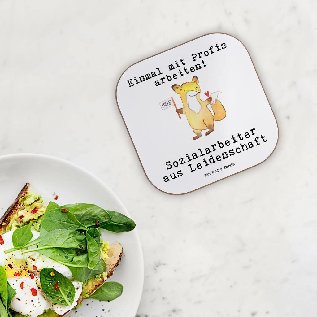 Square coaster Social Worker Passion party, presents, breakfast, glass coasters, gift, Coasters, gifts, gift idea, best, farewell gift, passing exam, anniversary, retirement, promotion, job start, sayings, funny, profession