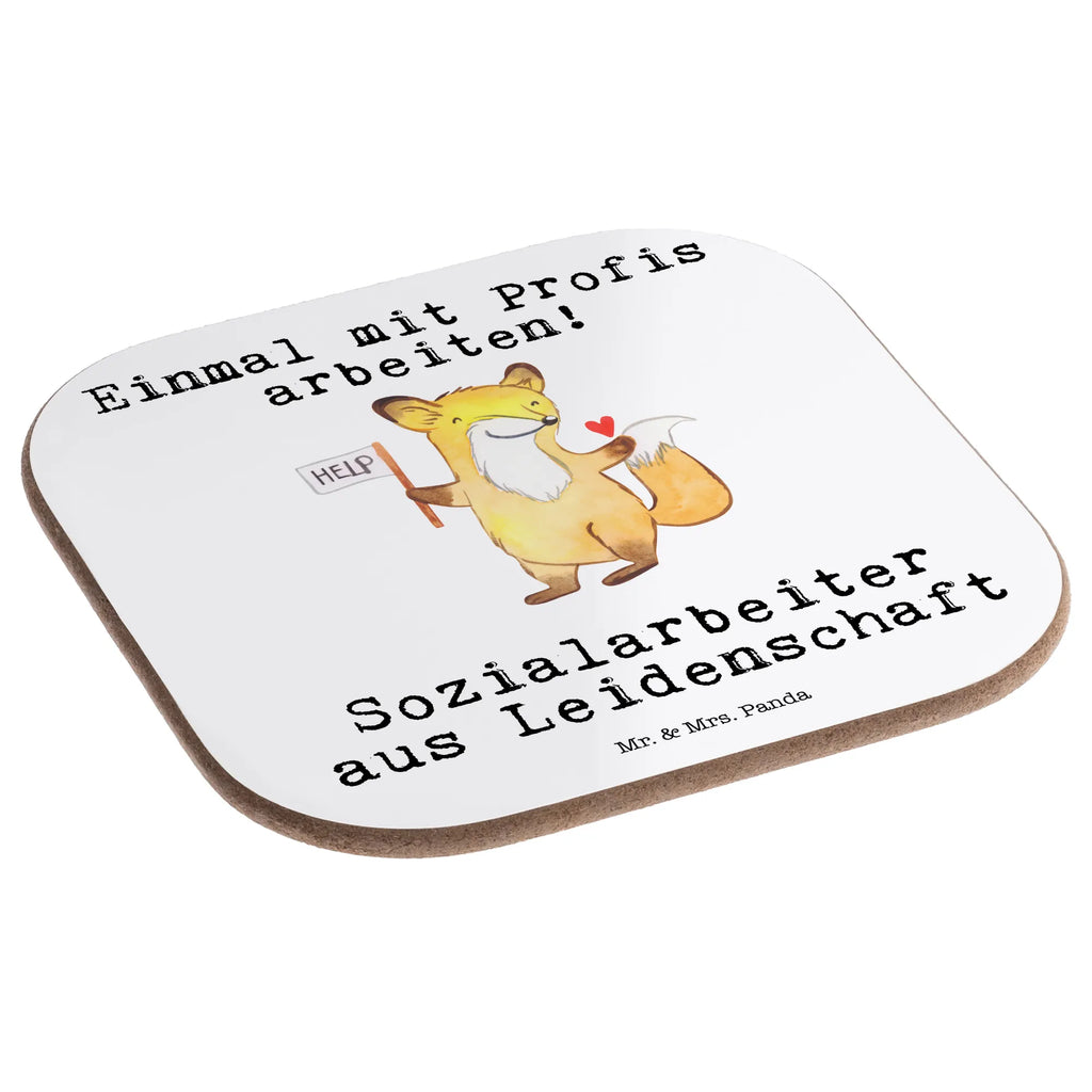Square coaster Social Worker Passion party, presents, breakfast, glass coasters, gift, Coasters, gifts, gift idea, best, farewell gift, passing exam, anniversary, retirement, promotion, job start, sayings, funny, profession