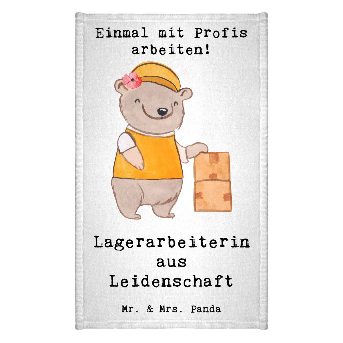 Ręcznik dla gości Magazynierka Pasja Zawód, Wykształcenie, Jubileusz, Pożegnanie, Emerytura, Kolega, Koleżanka, Prezent, Dawać, Pracownik, Współpracownik, Firma, Dziękuję, Dziękuję bardzo