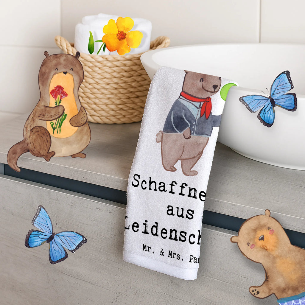 Guest towel Conductor Passion Guest towel, hand towels, guest towels, 50 x 30, towel, gift, gift idea, best, farewell gift, passing exam, anniversary, retirement, promotion, job start, sayings, funny, profession