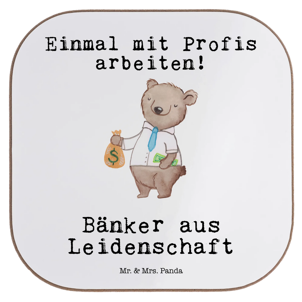 Square coaster Banker Passion gifts, party, gift, glass coasters, breakfast, Coasters, presents, gift idea, best, farewell gift, passing exam, anniversary, retirement, promotion, job start, sayings, funny, profession