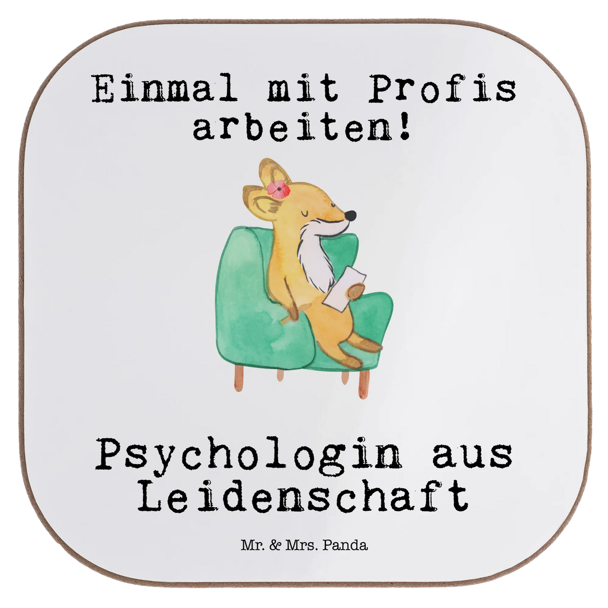 Square coaster Psychologist Passion gifts, presents, breakfast, party, Coasters, glass coasters, gift, gift idea, best, farewell gift, passing exam, anniversary, retirement, promotion, job start, sayings, funny, profession