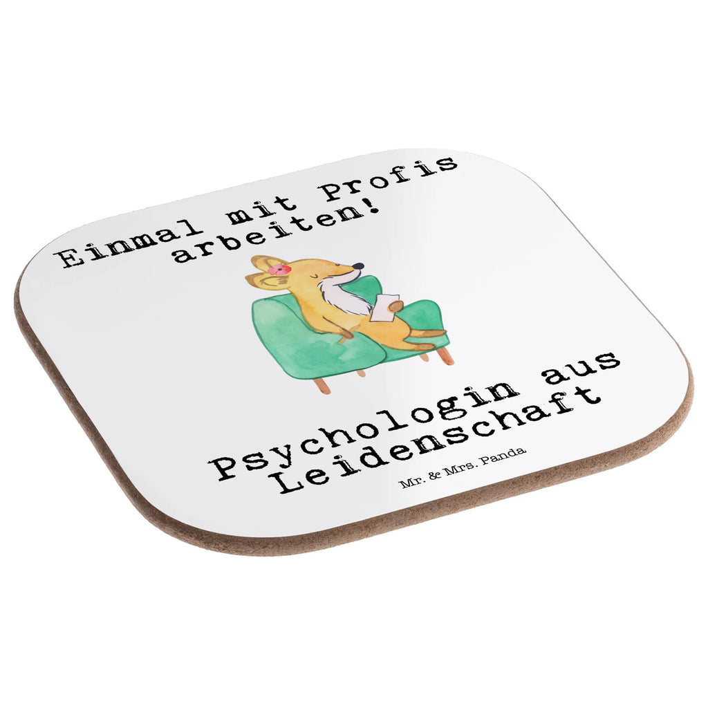 Square coaster Psychologist Passion gifts, presents, breakfast, party, Coasters, glass coasters, gift, gift idea, best, farewell gift, passing exam, anniversary, retirement, promotion, job start, sayings, funny, profession
