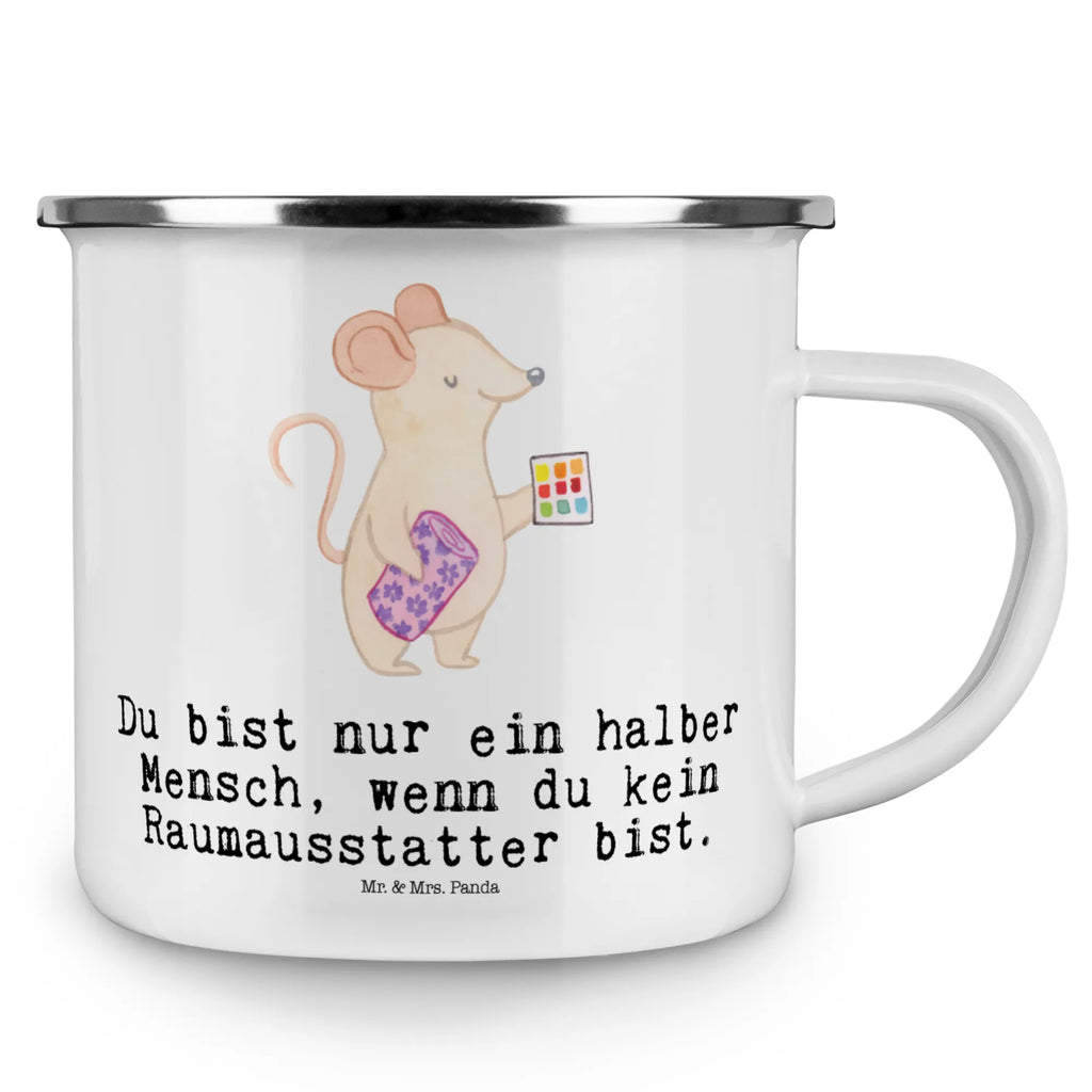 Kempingowy kubek emaliowany aranżer wnętrz Serce Zawód, Wykształcenie, Jubileusz, Pożegnanie, Emerytura, Kolega, Koleżanka, Prezent, Dawać, Pracownik, Współpracownik, Firma, Dziękuję, Dziękuję bardzo