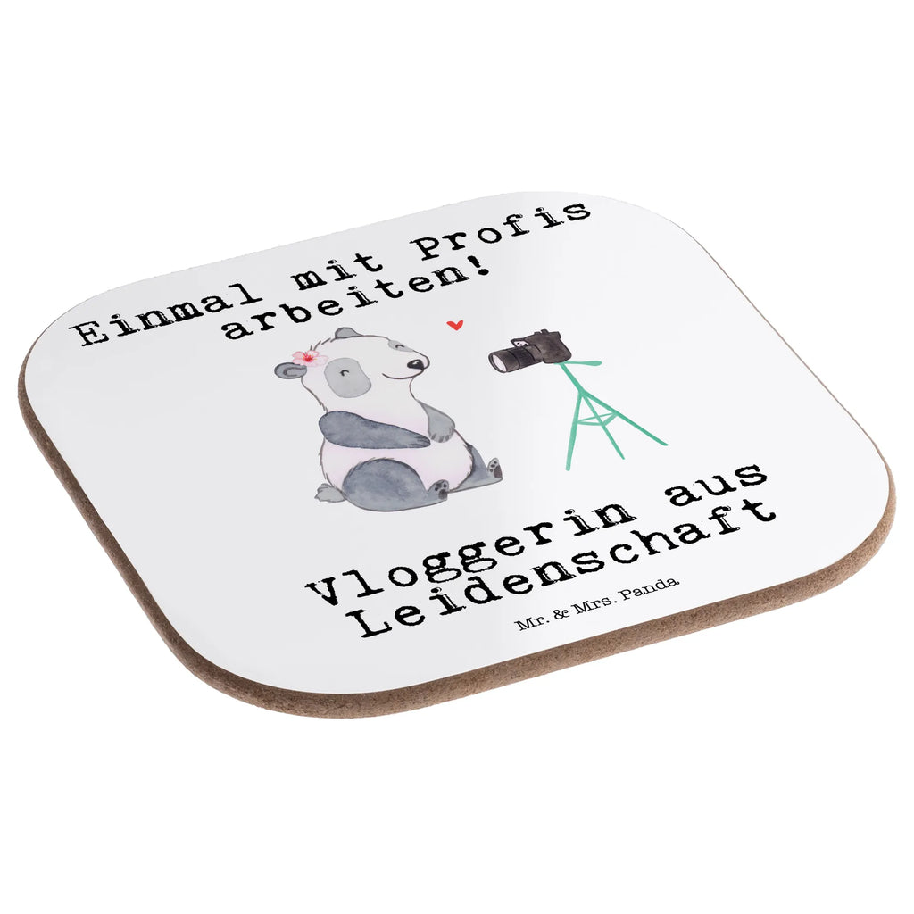 Square coaster vlogger Passion presents, glass coasters, party, breakfast, gift, gifts, Coasters, gift idea, best, farewell gift, passing exam, anniversary, retirement, promotion, job start, sayings, funny, profession
