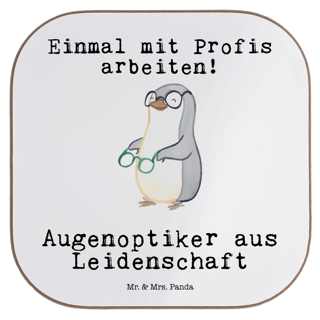 Square coaster Optician Passion breakfast, glass coasters, gift, party, Coasters, gifts, presents, gift idea, best, farewell gift, passing exam, anniversary, retirement, promotion, job start, sayings, funny, profession