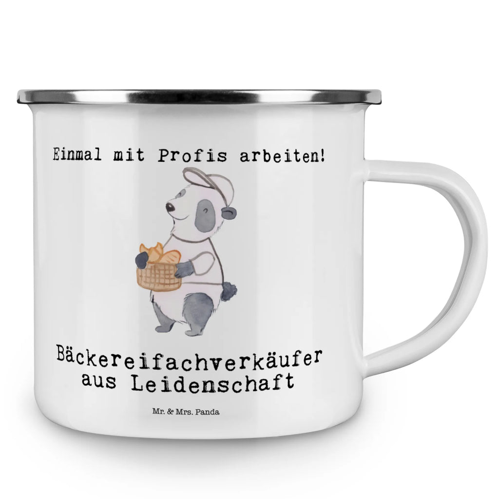 Kempingowy kubek emaliowany Sprzedawca w piekarni Pasja Zawód, Wykształcenie, Jubileusz, Pożegnanie, Emerytura, Kolega, Koleżanka, Prezent, Dawać, Pracownik, Współpracownik, Firma, Dziękuję, Dziękuję bardzo