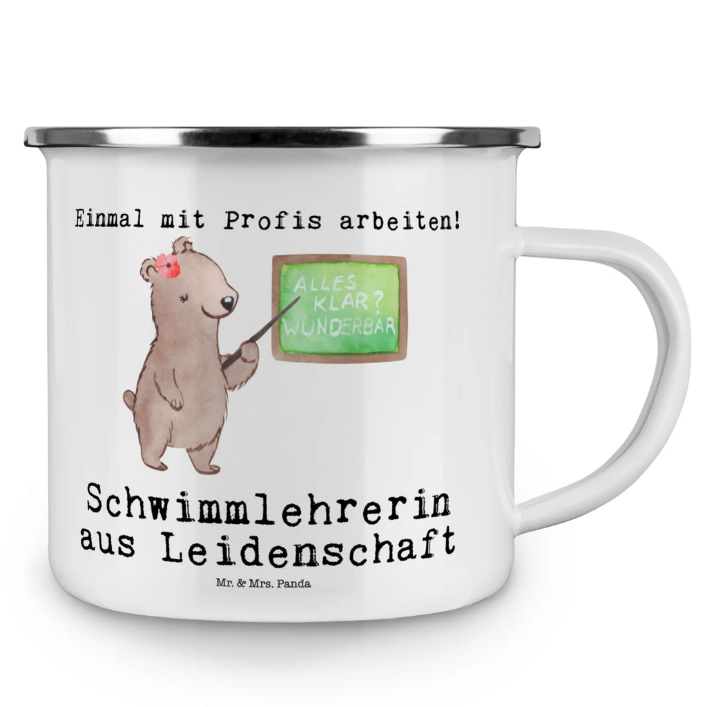 Enamel camping mug swimming instructor Passion enamel mug, stainless steel drinking cup, camp coffee mug, camping metal cup, steel mug for camping, outdoor cup, backpacking mug, adventure mug, enamel camping cup, lightweight camping mug, bushcraft mug, camping mug, metal camping mug, enamel drinking mug, metal cup, camper mug, travel mug, hiking mug, campfire mug, tin coffee cup, gift, gift idea, best, farewell gift, passing exam, anniversary, retirement, promotion, job start, sayings, funny, profession