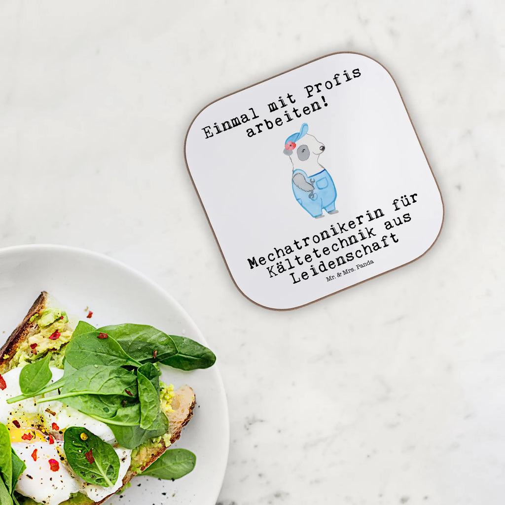 Square coaster Mechatronic Technician for Refrigeration Technology Passion breakfast, party, gifts, gift, glass coasters, presents, Coasters, gift idea, best, farewell gift, passing exam, anniversary, retirement, promotion, job start, sayings, funny, profession