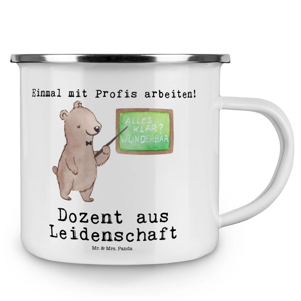 Kempingowy kubek emaliowany wykładowca pasja Zawód, Wykształcenie, Jubileusz, Pożegnanie, Emerytura, Kolega, Koleżanka, Prezent, Dawać, Pracownik, Współpracownik, Firma, Dziękuję, Dziękuję bardzo