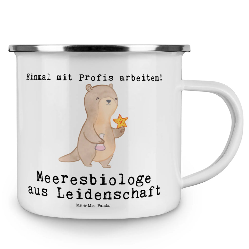 Kempingowy kubek emaliowany biolog morski Pasja Zawód, Wykształcenie, Jubileusz, Pożegnanie, Emerytura, Kolega, Koleżanka, Prezent, Dawać, Pracownik, Współpracownik, Firma, Dziękuję, Dziękuję bardzo