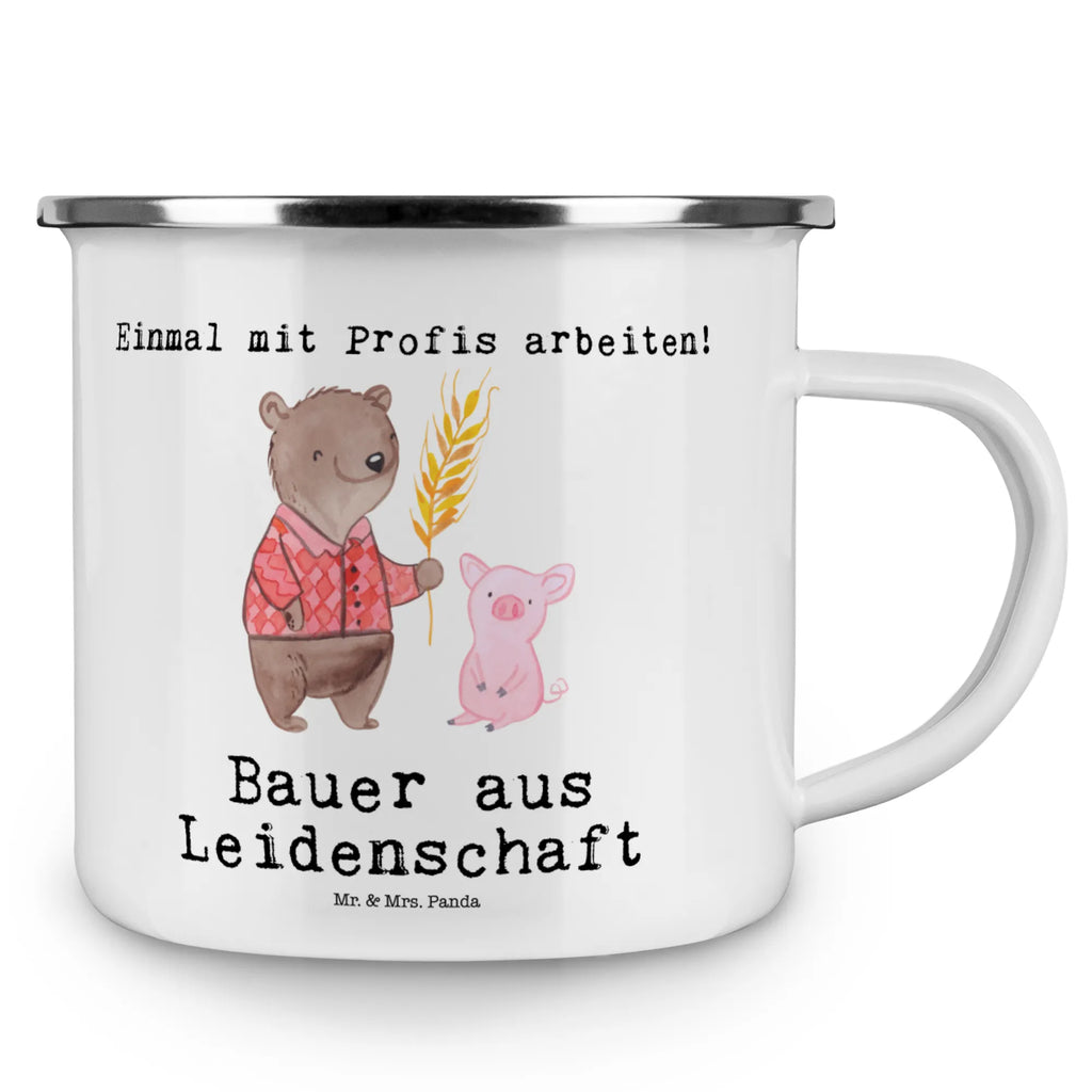 Kempingowy kubek emaliowany rolnik Pasja Zawód, Wykształcenie, Jubileusz, Pożegnanie, Emerytura, Kolega, Koleżanka, Prezent, Dawać, Pracownik, Współpracownik, Firma, Dziękuję, Dziękuję bardzo