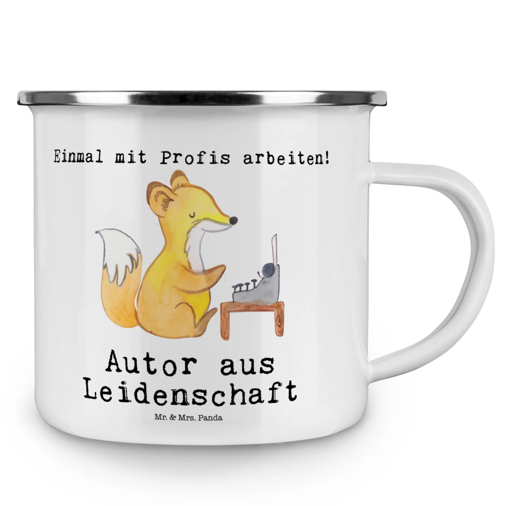 Kempingowy kubek emaliowany Autor pasja Zawód, Wykształcenie, Jubileusz, Pożegnanie, Emerytura, Kolega, Koleżanka, Prezent, Dawać, Pracownik, Współpracownik, Firma, Dziękuję, Dziękuję bardzo