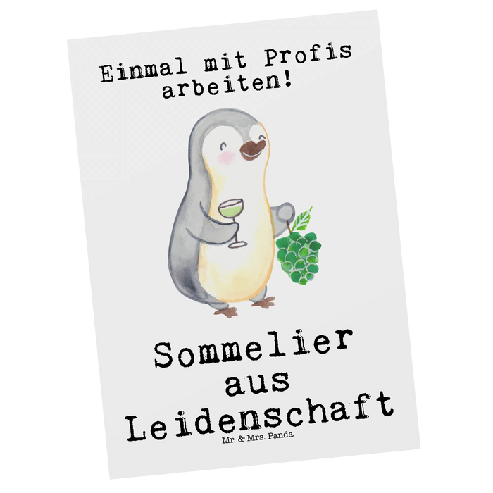 Postkarte Sommelier Leidenschaft