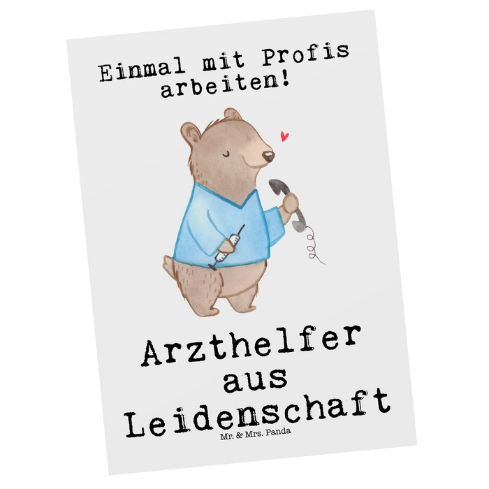 Postkarte Arzthelfer Leidenschaft