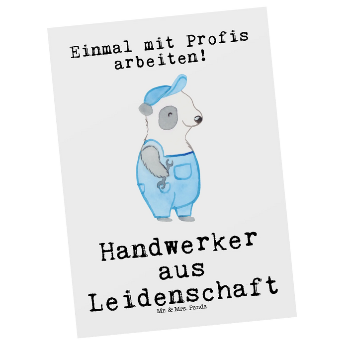 Postkarte Handwerker Leidenschaft