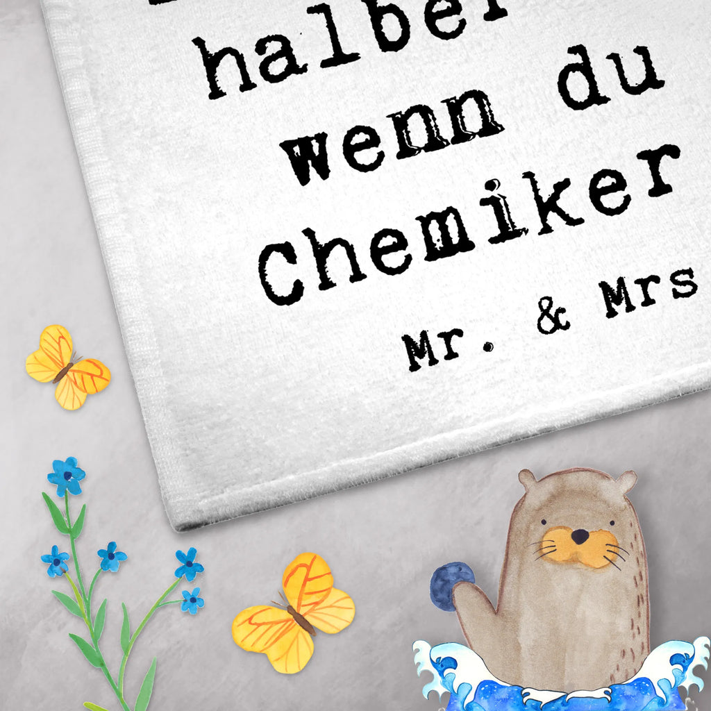 Guest towel Chemist Heart towel, guest towels, hand towels, 50 x 30, Guest towel, gift, gift idea, best, farewell gift, passing exam, anniversary, retirement, promotion, job start, sayings, funny, profession