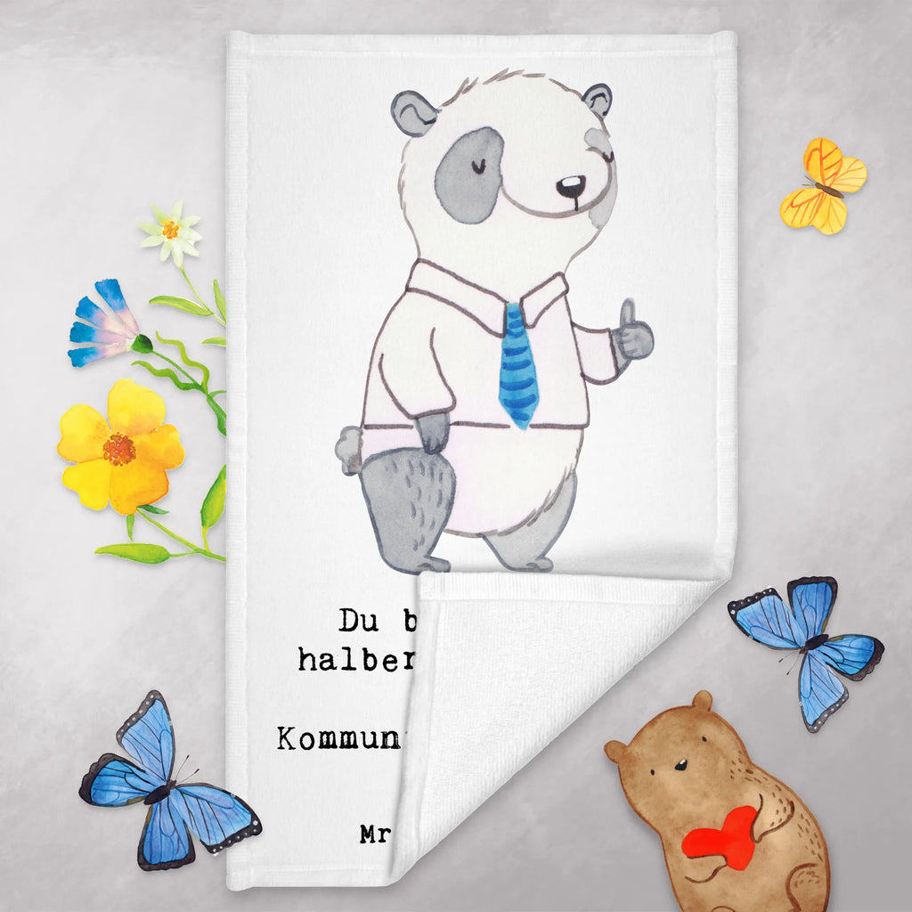 Guest towel Communications Manager heart 50 x 30, towel, hand towels, Guest towel, guest towels, gift, gift idea, best, farewell gift, passing exam, anniversary, retirement, promotion, job start, sayings, funny, profession