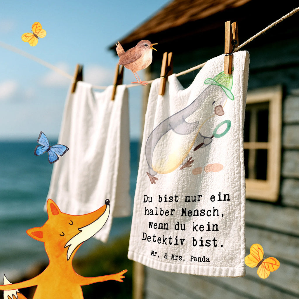 Guest towel Detective heart hand towels, guest towels, towel, Guest towel, 50 x 30, gift, gift idea, best, farewell gift, passing exam, anniversary, retirement, promotion, job start, sayings, funny, profession