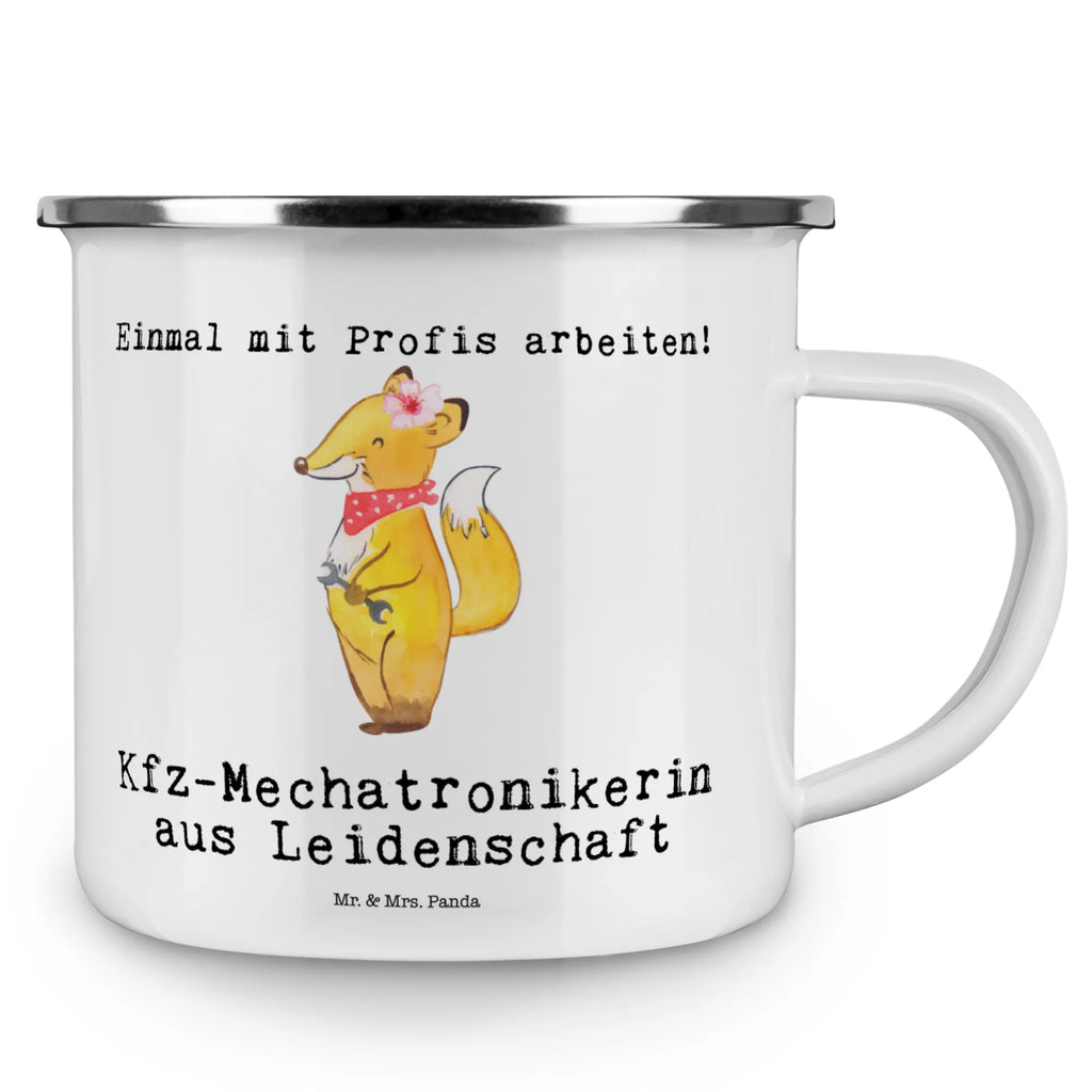 Kempingowy kubek emaliowany Mechatronik pojazdów Pasja Zawód, Wykształcenie, Jubileusz, Pożegnanie, Emerytura, Kolega, Koleżanka, Prezent, Dawać, Pracownik, Współpracownik, Firma, Dziękuję, Dziękuję bardzo
