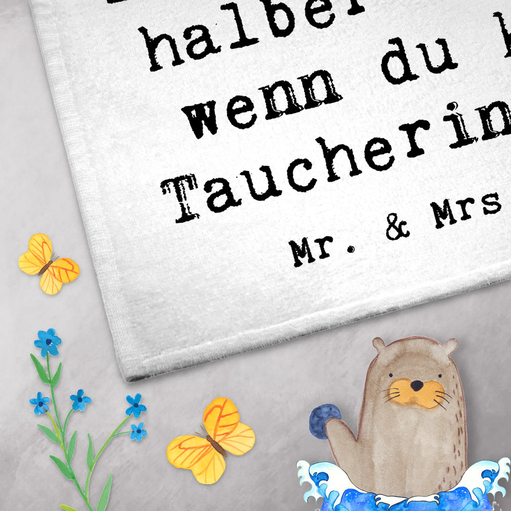 Guest towel Diver Heart guest towels, hand towels, towel, Guest towel, 50 x 30, gift, gift idea, best, farewell gift, passing exam, anniversary, retirement, promotion, job start, sayings, funny, profession