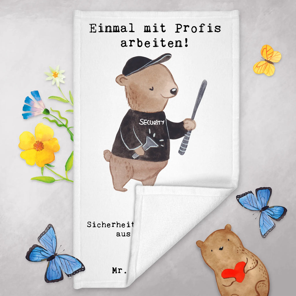 Ręcznik dla gości pracownik ochrony pasja Zawód, Wykształcenie, Jubileusz, Pożegnanie, Emerytura, Kolega, Koleżanka, Prezent, Dawać, Pracownik, Współpracownik, Firma, Dziękuję, Dziękuję bardzo