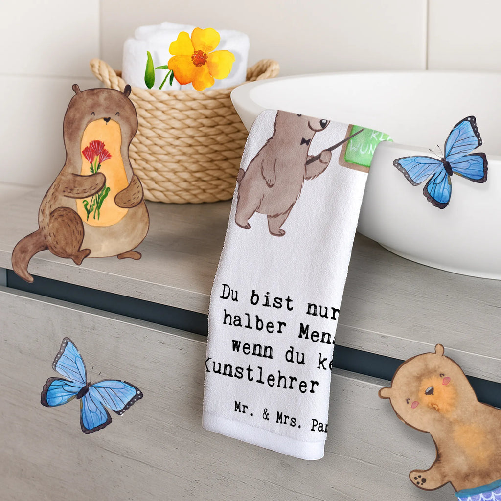 Guest towel Art teacher heart towel, guest towels, 50 x 30, hand towels, Guest towel, gift, gift idea, best, farewell gift, passing exam, anniversary, retirement, promotion, job start, sayings, funny, profession