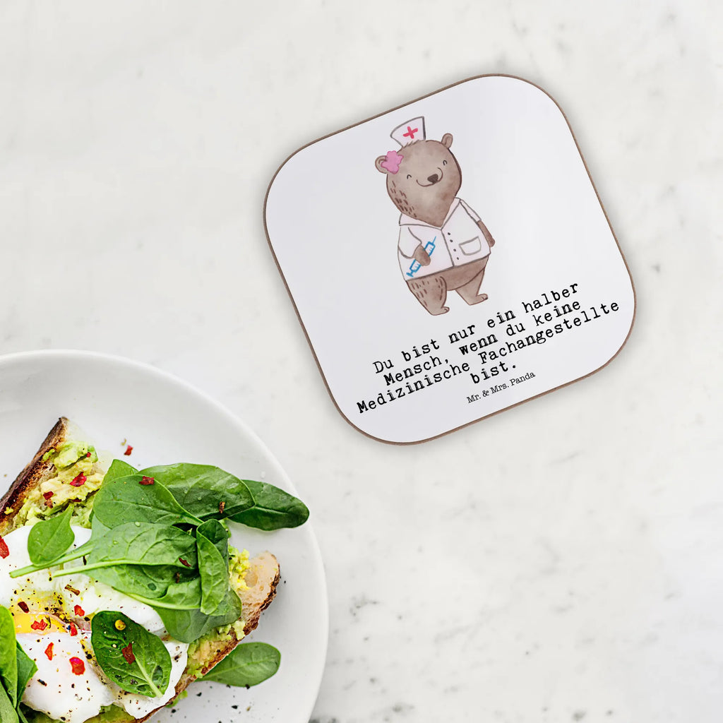 Square coaster Medical Assistant heart presents, gifts, glass coasters, breakfast, Coasters, party, gift, gift idea, best, farewell gift, passing exam, anniversary, retirement, promotion, job start, sayings, funny, profession