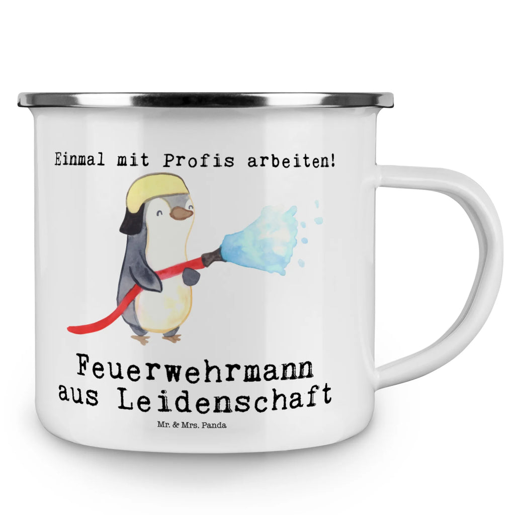 Kempingowy kubek emaliowany strażak Pasja Zawód, Wykształcenie, Jubileusz, Pożegnanie, Emerytura, Kolega, Koleżanka, Prezent, Dawać, Pracownik, Współpracownik, Firma, Dziękuję, Dziękuję bardzo