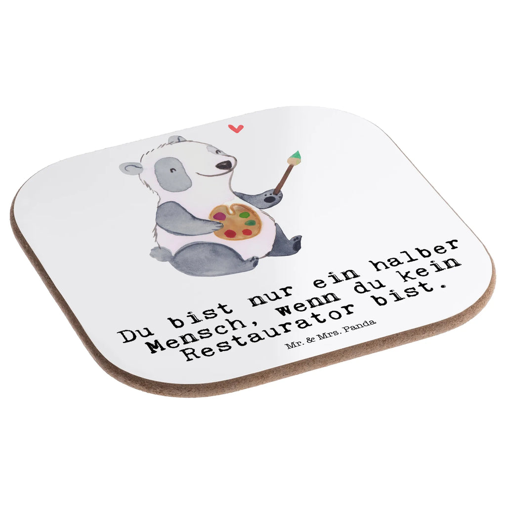 Square coaster Restorer heart breakfast, party, glass coasters, Coasters, gift, presents, gifts, gift idea, best, farewell gift, passing exam, anniversary, retirement, promotion, job start, sayings, funny, profession