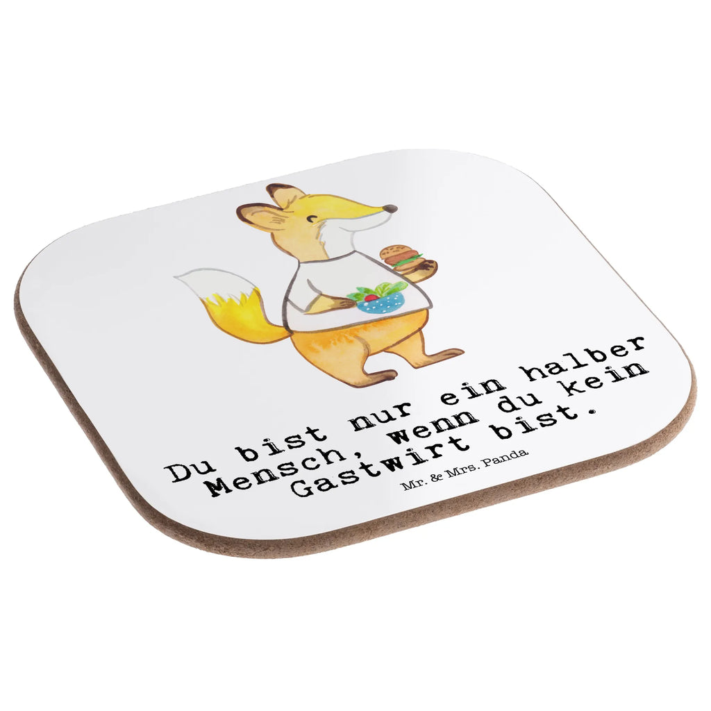 Square coaster innkeeper heart Coasters, glass coasters, party, gifts, presents, breakfast, gift, gift idea, best, farewell gift, passing exam, anniversary, retirement, promotion, job start, sayings, funny, profession