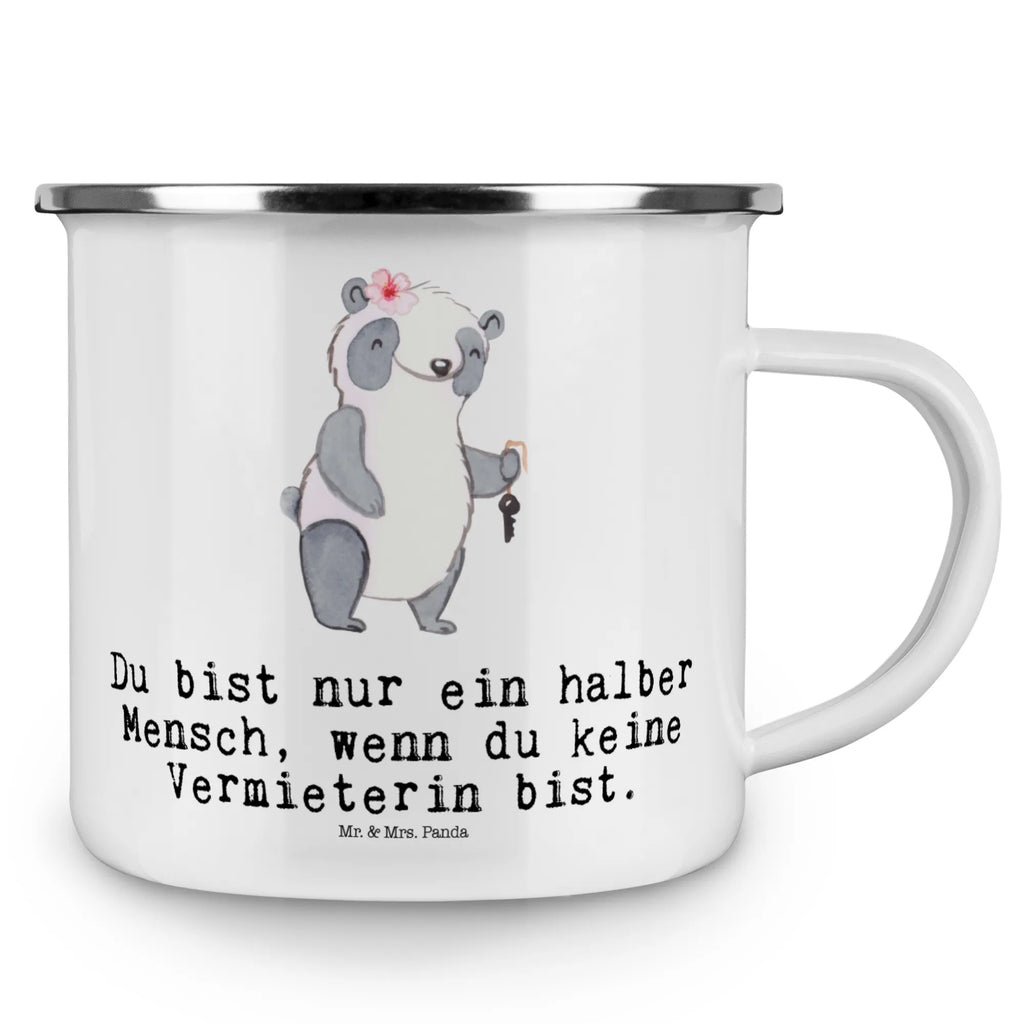 Kempingowy kubek emaliowany Wynajmująca serce Zawód, Wykształcenie, Jubileusz, Pożegnanie, Emerytura, Kolega, Koleżanka, Prezent, Dawać, Pracownik, Współpracownik, Firma, Dziękuję, Dziękuję bardzo