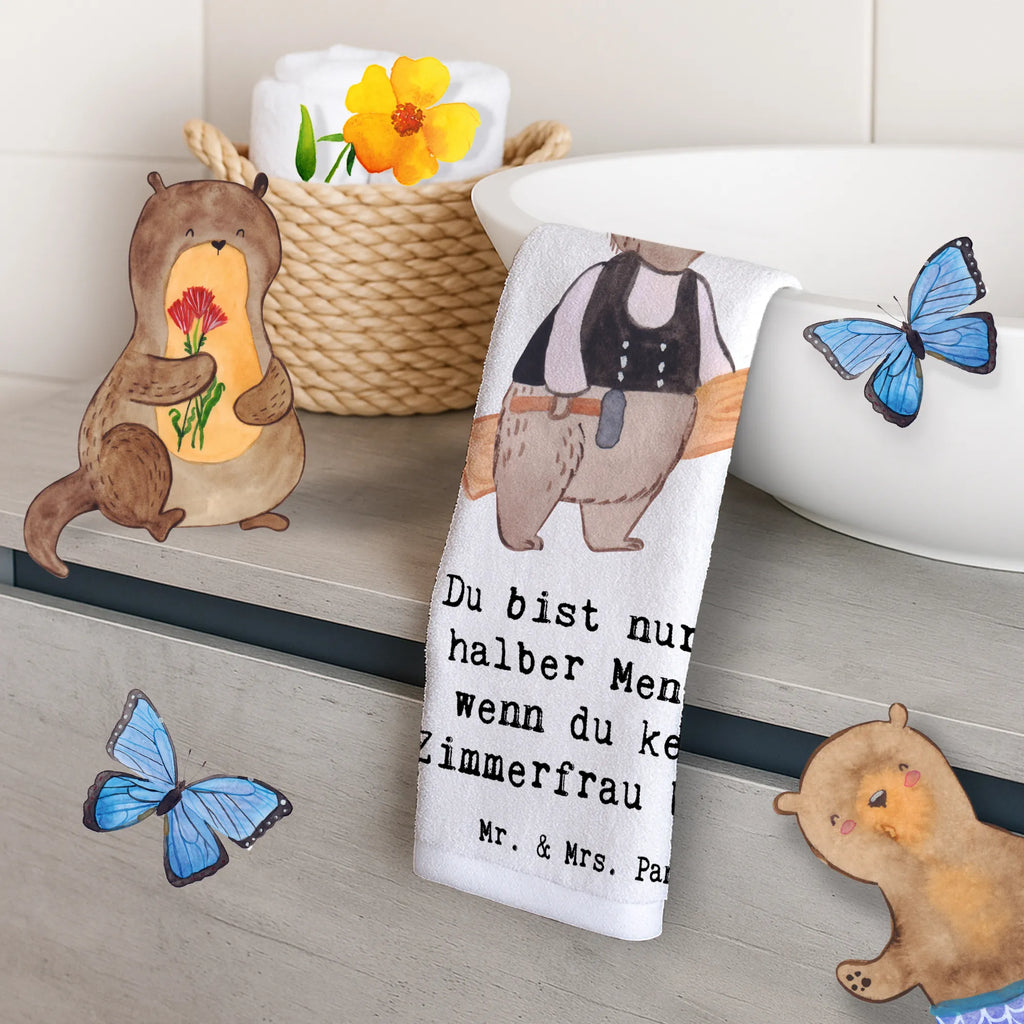 Guest towel Carpenter (female) heart hand towels, guest towels, Guest towel, towel, 50 x 30, gift, gift idea, best, farewell gift, passing exam, anniversary, retirement, promotion, job start, sayings, funny, profession