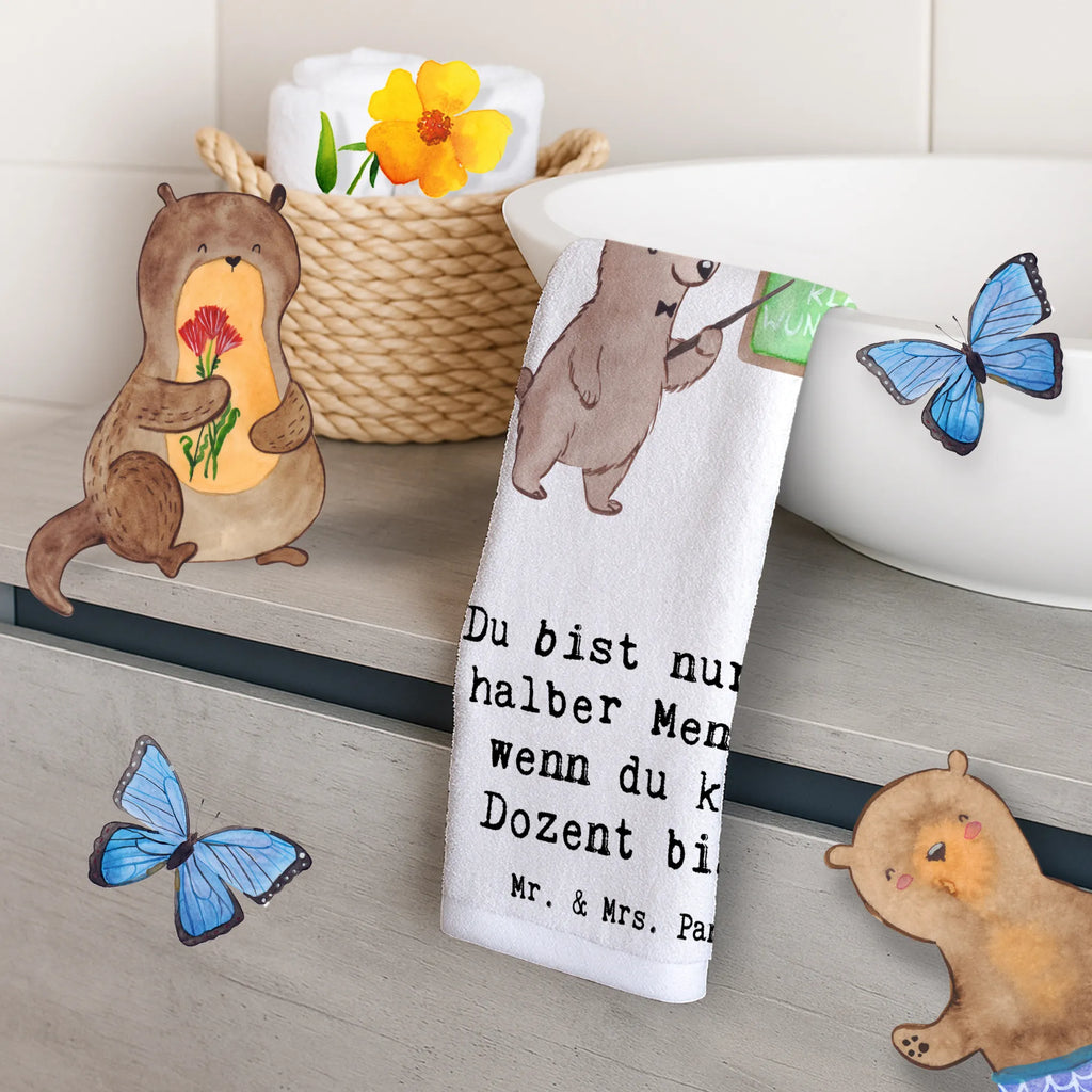 Guest towel Lecturer Heart Guest towel, towel, guest towels, hand towels, 50 x 30, gift, gift idea, best, farewell gift, passing exam, anniversary, retirement, promotion, job start, sayings, funny, profession