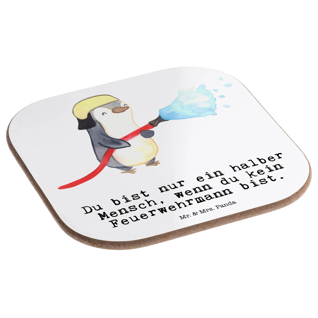 Square coaster Firefighter Heart breakfast, glass coasters, party, Coasters, gift, gifts, presents, gift idea, best, farewell gift, passing exam, anniversary, retirement, promotion, job start, sayings, funny, profession