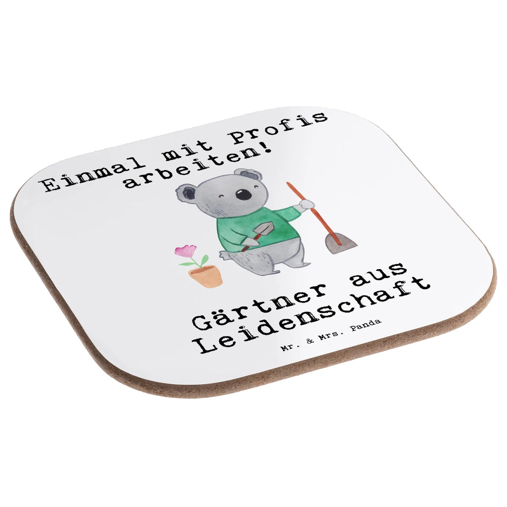 Square coaster Gardener Passion gift, gifts, glass coasters, party, breakfast, Coasters, presents, gift idea, best, farewell gift, passing exam, anniversary, retirement, promotion, job start, sayings, funny, profession