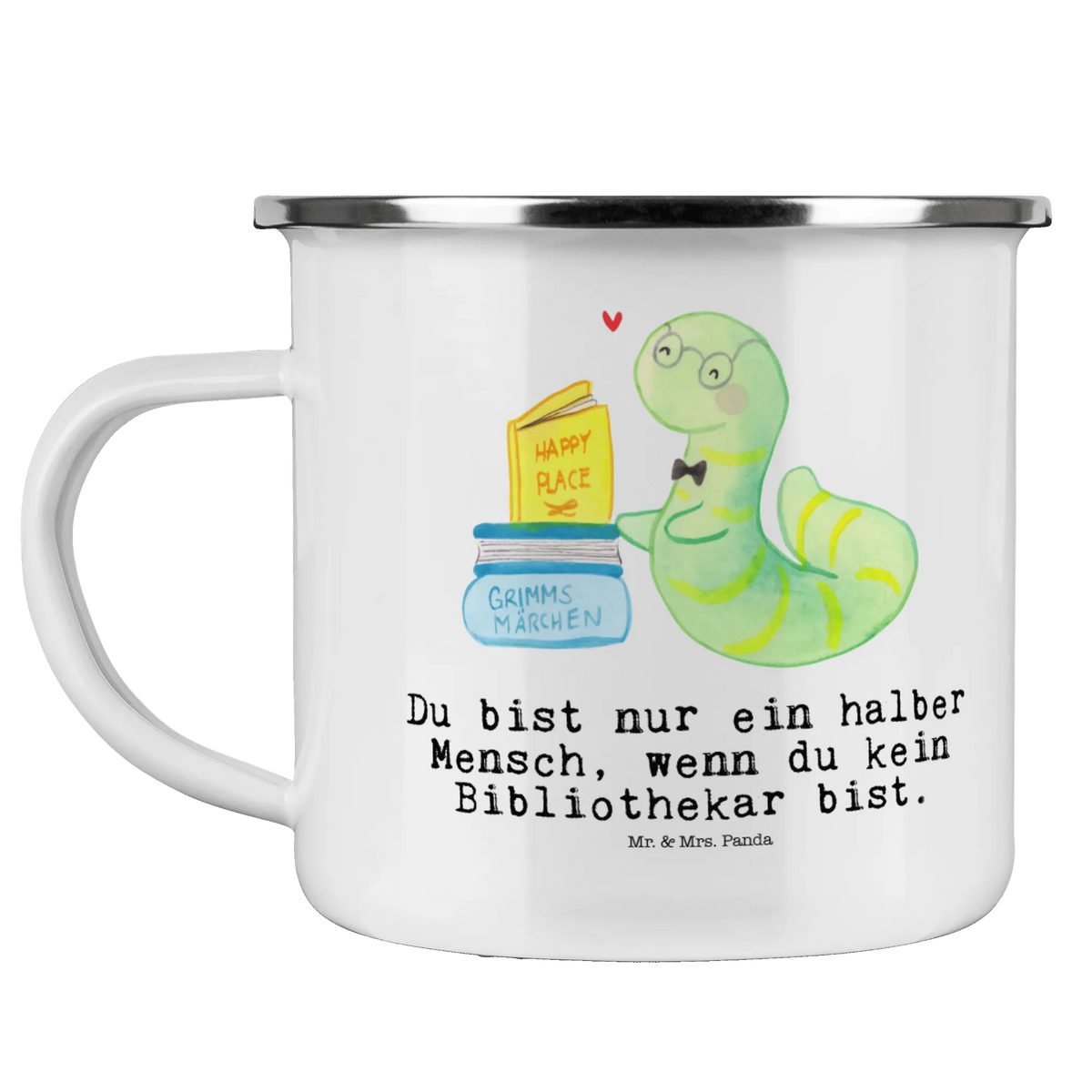 Camping Emaille Tasse Bibliothekar Herz emaillebecher, Campingbecher, Teebecher, Blechtasse, Campingtasse, wanderbecher, Teetasse, Emailletasse, outdoortasse, Tasse Emaille, Emaille Tasse, Emaille Becher, Reisebecher, blechbecher, wandertasse, metallbecher, Outdoor Becher, Kaffeepott, Motivtasse, Pott, Haferl, becher emaille, reisetasse, Outdoor Tasse, Geschenk, Schenken, Jubiläum, Danke, Dankeschön, Beruf, Ausbildung, Abschied, Rente, Kollege, Kollegin, Arbeitskollege, Mitarbeiter, Firma, Bibliothek, Buchhandlung, Bibliothekar, Bücherwurm, Bücherliebe, Leseratte