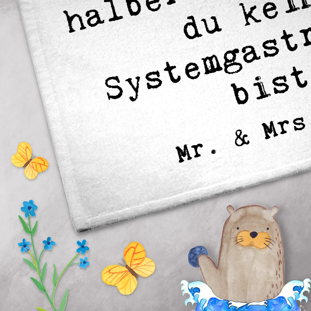 Ręcznik dla gości Systemowa gastronomiczka serce Zawód, Wykształcenie, Jubileusz, Pożegnanie, Emerytura, Kolega, Koleżanka, Prezent, Dawać, Pracownik, Współpracownik, Firma, Dziękuję, Dziękuję bardzo