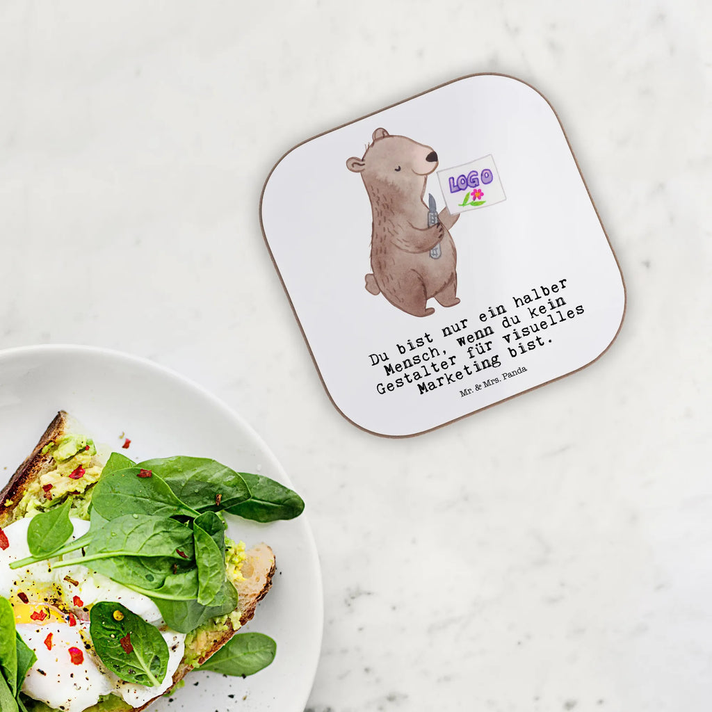 Square coaster Visual Marketing Designer Heart party, gifts, presents, Coasters, gift, glass coasters, breakfast, gift idea, best, farewell gift, passing exam, anniversary, retirement, promotion, job start, sayings, funny, profession