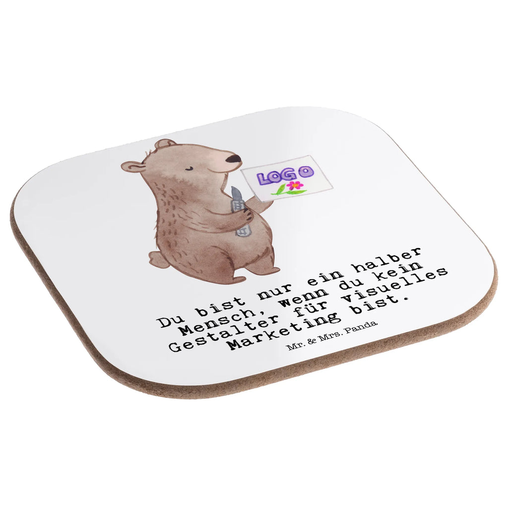 Square coaster Visual Marketing Designer Heart party, gifts, presents, Coasters, gift, glass coasters, breakfast, gift idea, best, farewell gift, passing exam, anniversary, retirement, promotion, job start, sayings, funny, profession