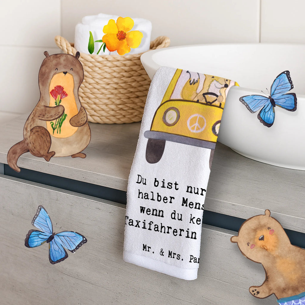 Guest towel Taxi driver Heart hand towels, 50 x 30, Guest towel, guest towels, towel, gift, gift idea, best, farewell gift, passing exam, anniversary, retirement, promotion, job start, sayings, funny, profession