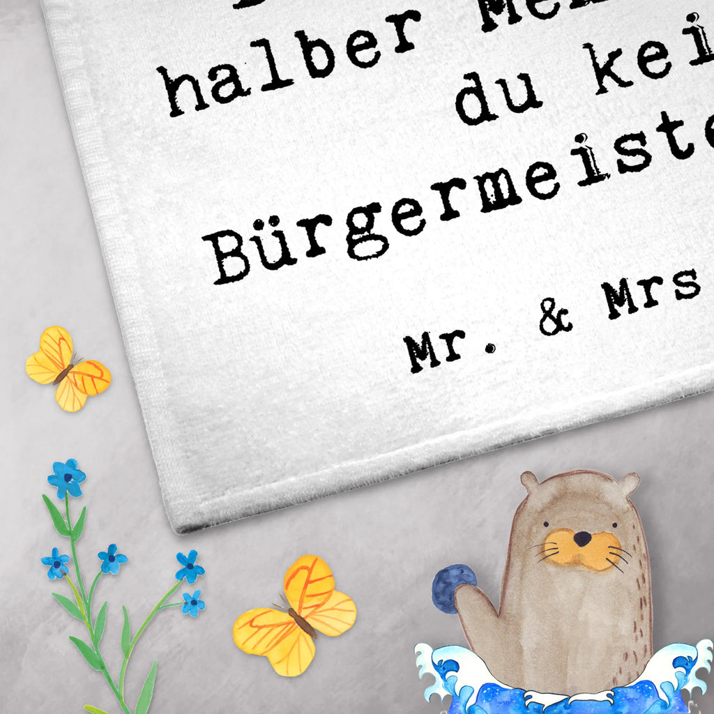 Guest towel Mayor Heart Guest towel, hand towels, 50 x 30, towel, guest towels, gift, gift idea, best, farewell gift, passing exam, anniversary, retirement, promotion, job start, sayings, funny, profession